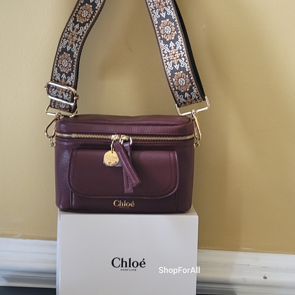 Chloe Handbags - Chloe Burgundy Crossbody Bag